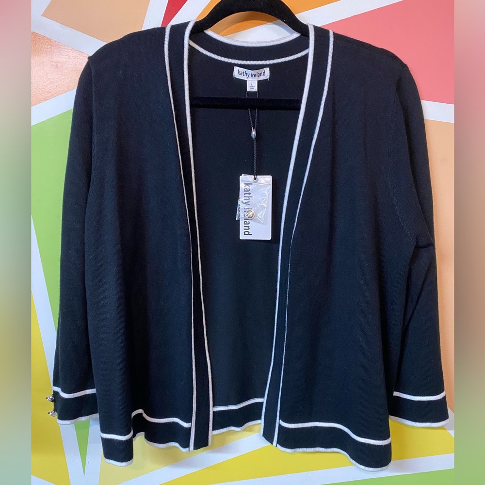Kathy Ireland Women's knit Cardigan- size L